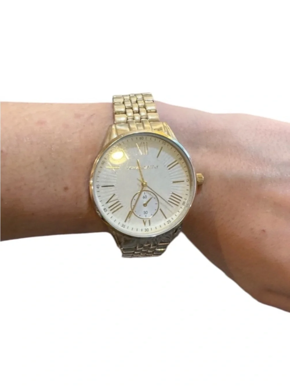Gold Tone Classic Analog Watch - Roman Numerals